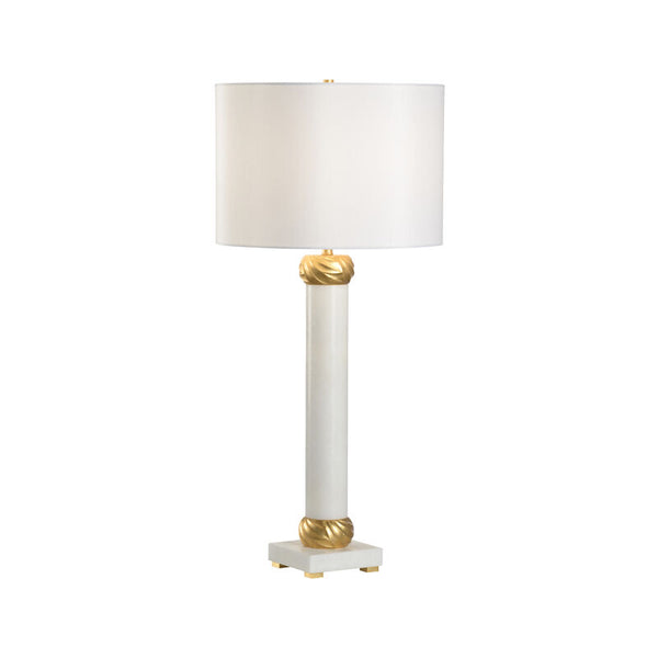 Etched Cuff Marble Gold Accent Design Table Lamp