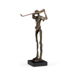 Golfer Bronze Finish Sculpture