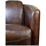 3 Legs Brown Leather Club Chair Retro - LOOMLAN - Moe's Home - Club Chairs