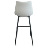 30" Barh Height Barstool Ivory (Set of 2) White Contemporary Bar Stools LOOMLAN By Moe's Home