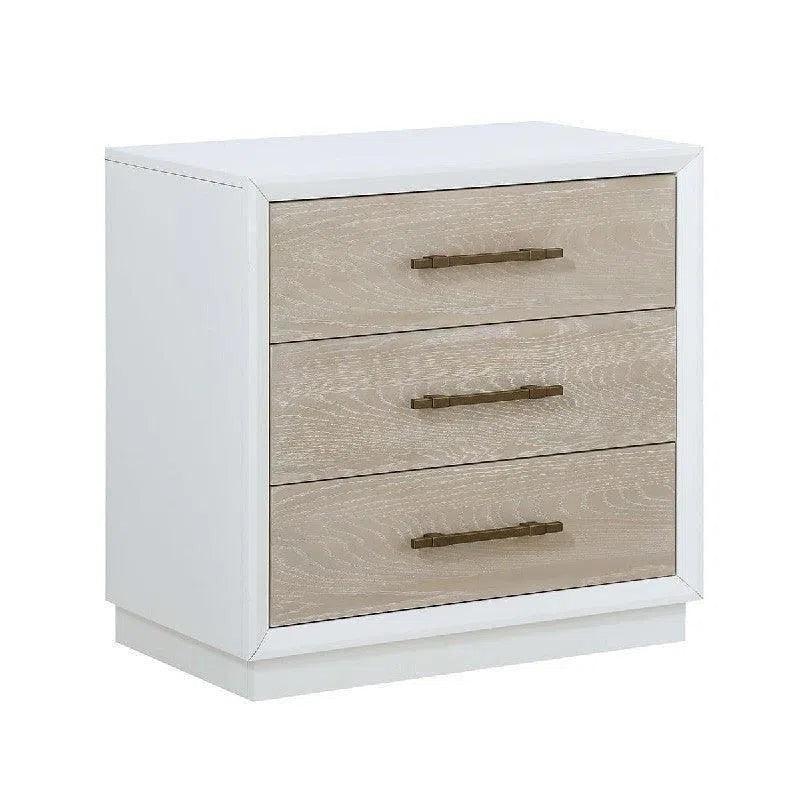 30" High Gloss Boca Grande Three Drawer Nightstand