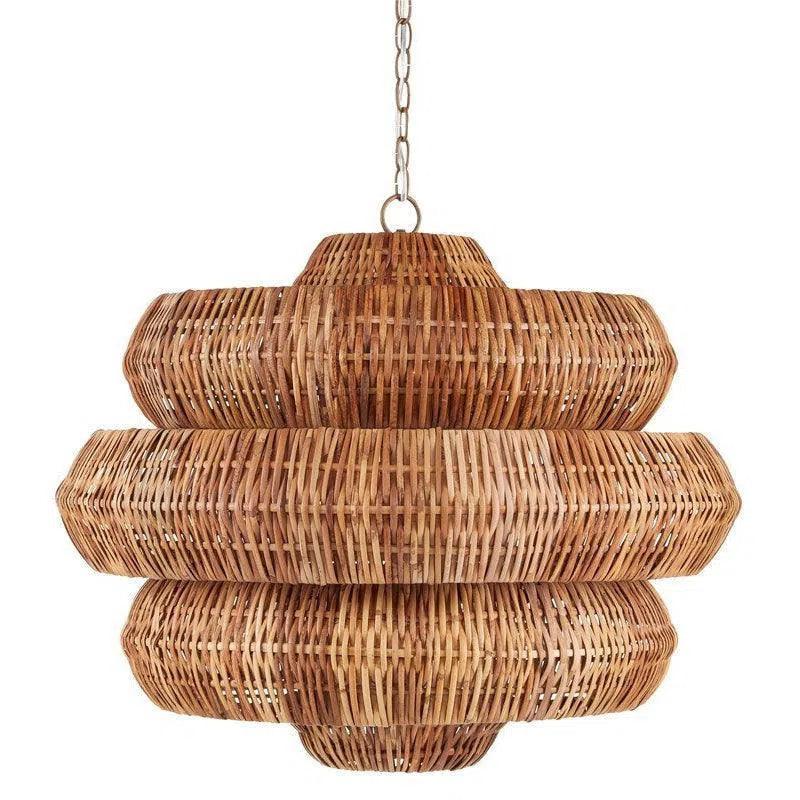 30" Khaki Natural Antibes Chandelier