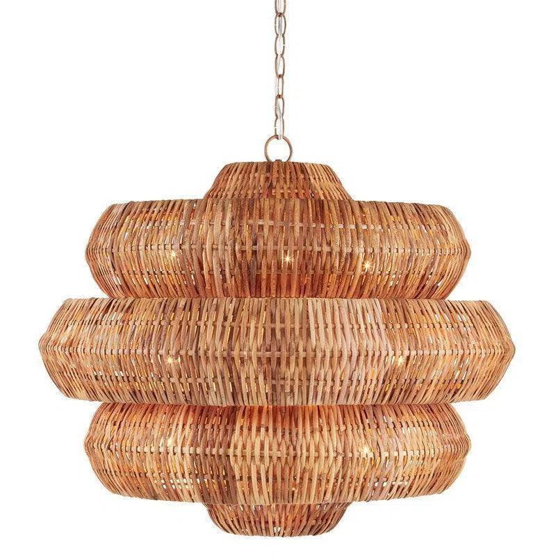 30" Khaki Natural Antibes Chandelier