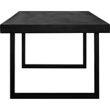 30 in. Jedrik Concrete Black Outdoor Dining Table-Outdoor Dining Tables-Moe's Home-LOOMLAN