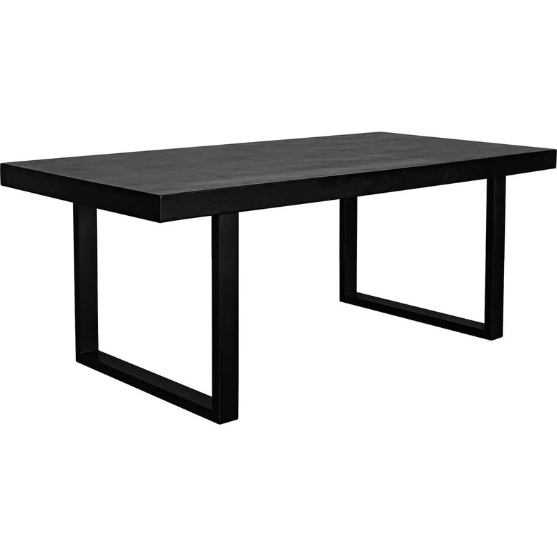 30 in. Jedrik Concrete Black Outdoor Dining Table-Outdoor Dining Tables-Moe's Home-LOOMLAN