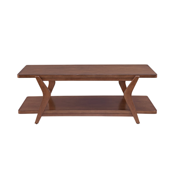 Stratton Wood Brown Rectangular Cocktail Table