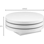 31.5 Inch Coffee Table White Modern