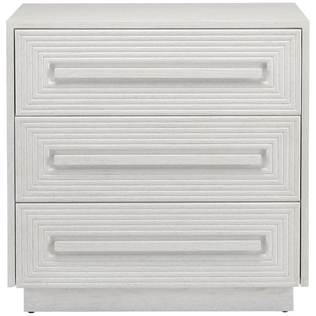 32" Ceruse White Morombe Whitewashed Chest