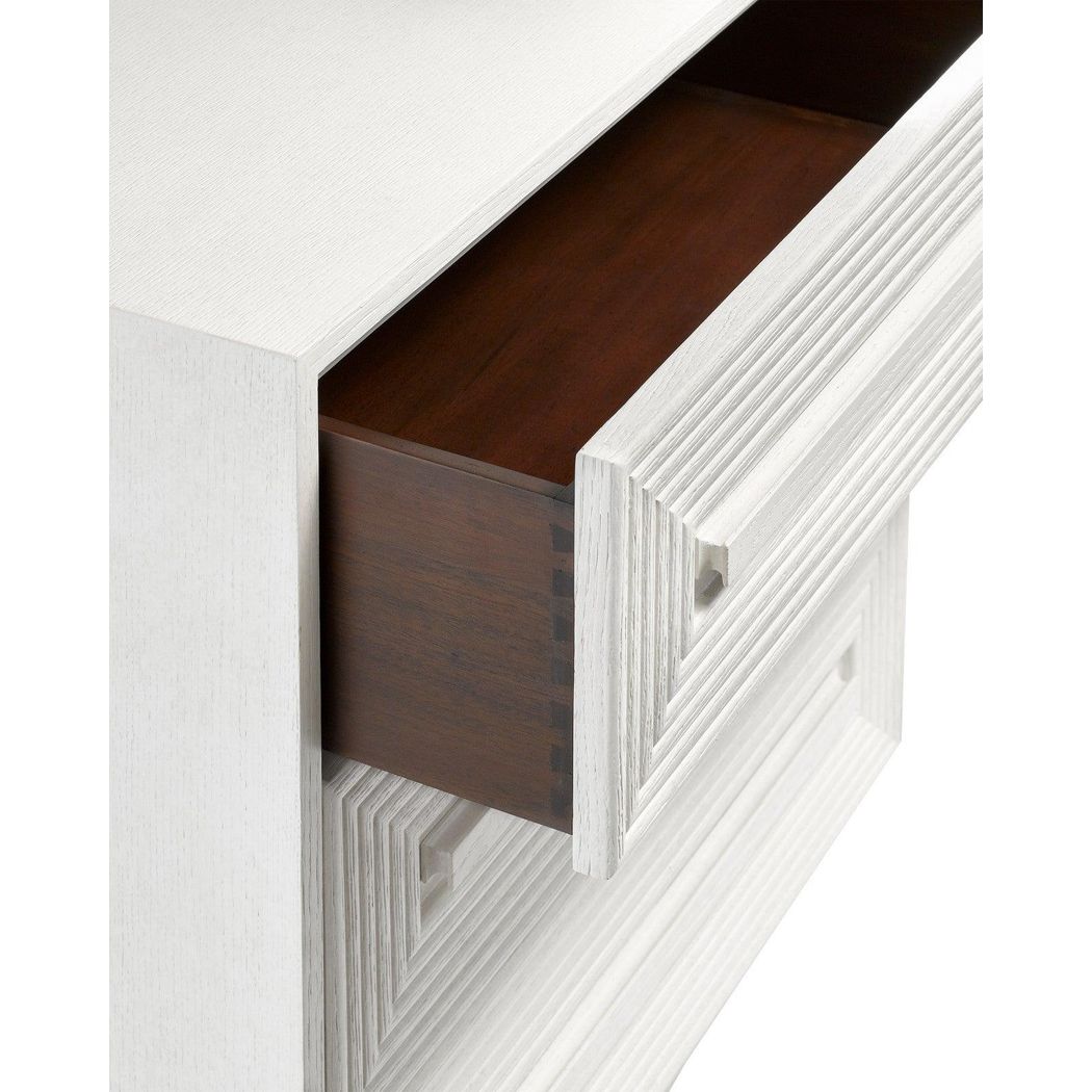 32" Ceruse White Morombe Whitewashed Chest