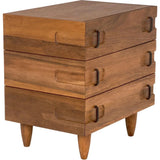 32" David Wood Rectangle Side Table