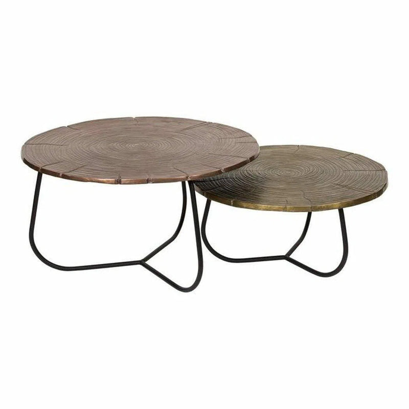 32 Inch Section Tables Set Of 2 Multicolor Industrial Coffee Tables LOOMLAN By Moe's Home