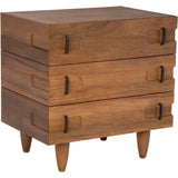 32" David Wood Rectangle Side Table - LOOMLAN - Noir - Side Tables