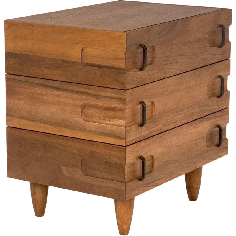 32" David Wood Rectangle Side Table - LOOMLAN - Noir - Side Tables