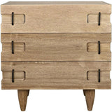 32" DavidSide Wood Washed Walnut Rectangle Side Table - LOOMLAN - Noir - Side Tables