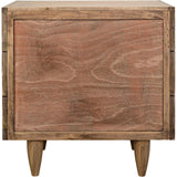 32" DavidSide Wood Washed Walnut Rectangle Side Table - LOOMLAN - Noir - Side Tables