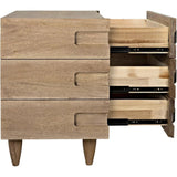 32" DavidSide Wood Washed Walnut Rectangle Side Table - LOOMLAN - Noir - Side Tables