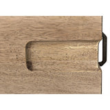 32" DavidSide Wood Washed Walnut Rectangle Side Table - LOOMLAN - Noir - Side Tables