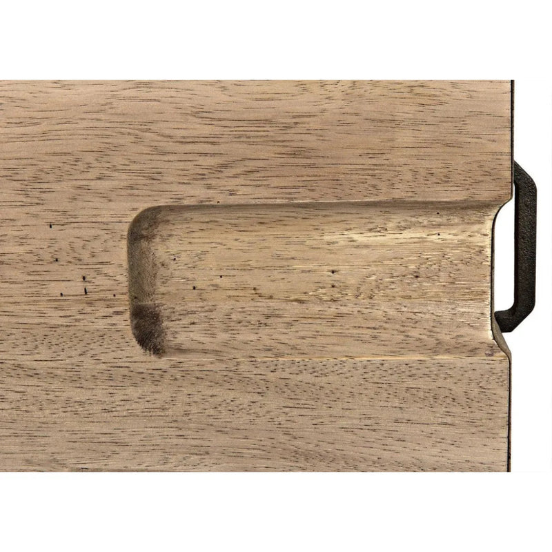 32" DavidSide Wood Washed Walnut Rectangle Side Table - LOOMLAN - Noir - Side Tables