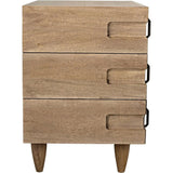 32" DavidSide Wood Washed Walnut Rectangle Side Table - LOOMLAN - Noir - Side Tables