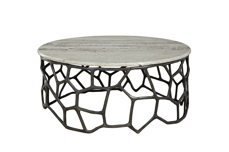 Sebastian Marble Topped Round Coffee Table