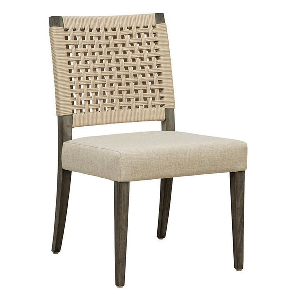 Savannah Rope Upholstered Armless Side Chair