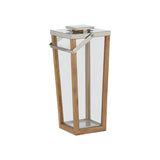 Lanai Teak And Glass Hurricane Patio Candleholder