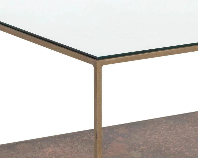 Concord Iron Framed Glass Top Coffee Table