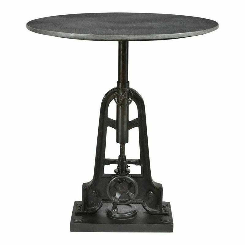 35.5 Inch Adjustable Cafe Table Black Industrial Bar Tables LOOMLAN By Moe's Home