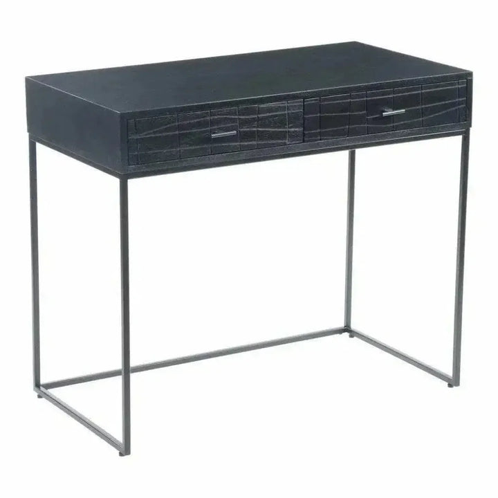 35.5 Inch Solid Wood Desk with Drawers | LOOMLAN