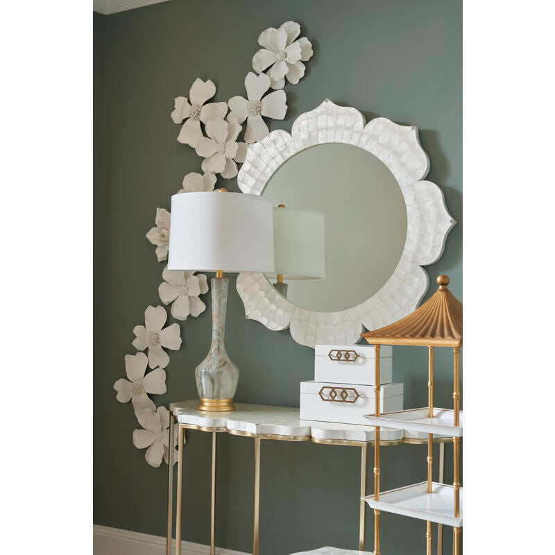 Pagoda Elegance White Shelf