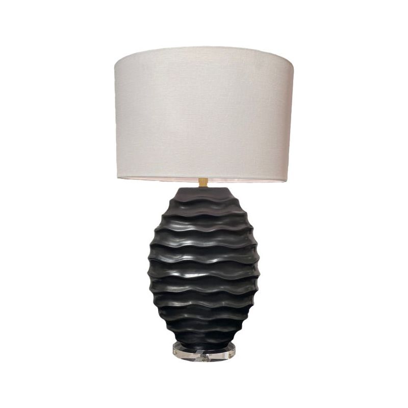 Huaraz Ceramic Design Silk Shade Table Lamp