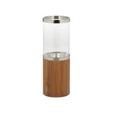 Muskoka Teak And Glass Elegance Patio Candleholder