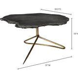 37 Inch Coffee Table Black Industrial