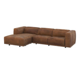 Beau Leather Upholstered Sofa Chaise