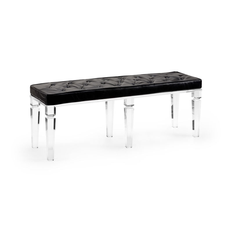 Greta Acrylic Made Bedroom Bench-Bedroom Benches-Wildwood-Black-LOOMLAN