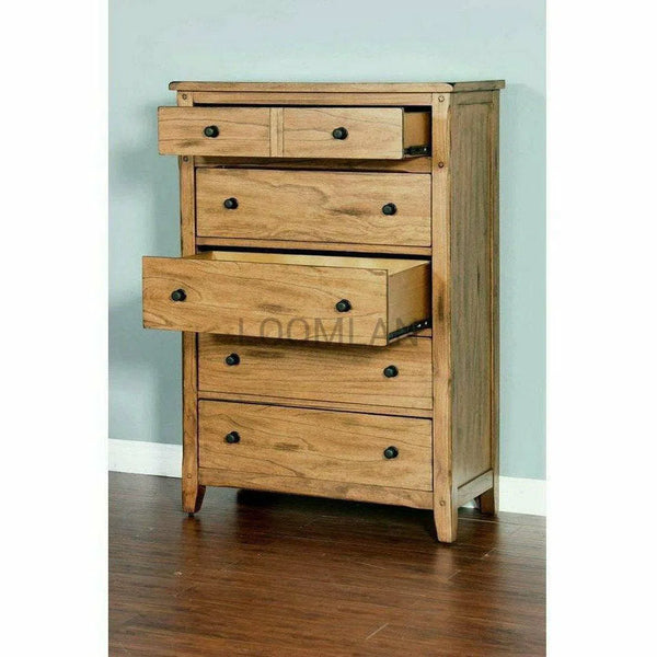 37x55" Rustic Chest of Drawers for Small Bedroom Chests LOOMLAN By Sunny D