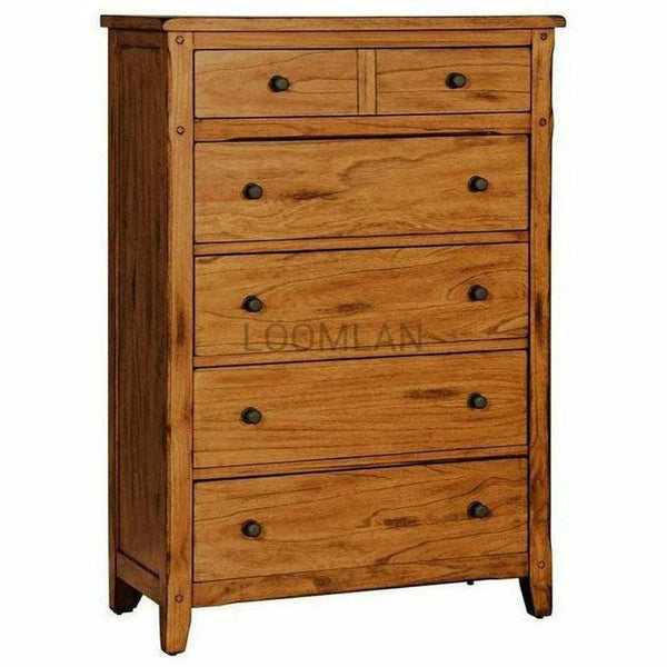 37x55" Rustic Chest of Drawers for Small Bedroom Chests LOOMLAN By Sunny D