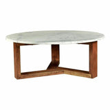 38 Inch Coffee Table Brown White