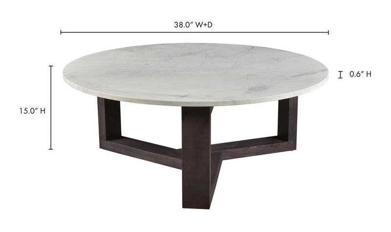 38 Inch Coffee Table Charcoal Grey Scandinavian-Coffee Tables-Moe's Home-LOOMLAN