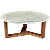 38 Inch Coffee Table Brown White - LOOMLAN - Moe's Home - Coffee Tables