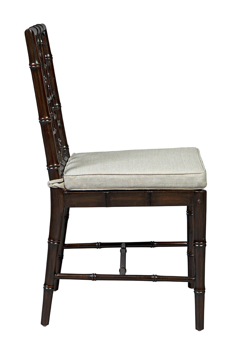 Hugo Linen Upholstered Armless Side Chair