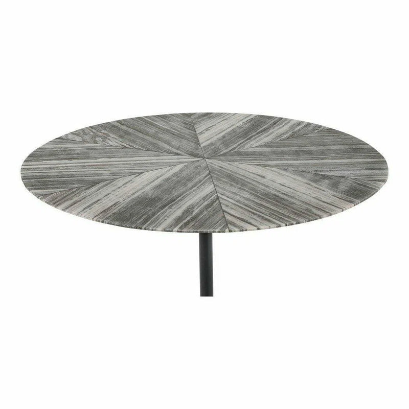 39" Contemporary Grey Round Marble Dining Table for 2- 4 Seats Dining Tables LOOMLAN By Moe's Home