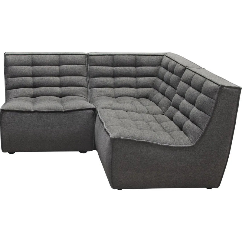 3PC Corner Modular Sectional In Grey