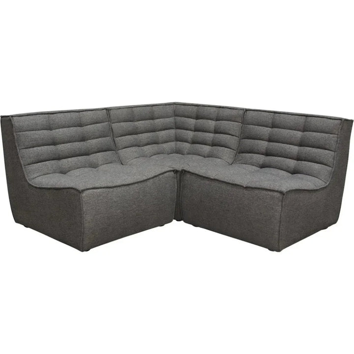 3PC Corner Modular Sectional In Grey-Modular Sofas-Diamond Sofa-LOOMLAN