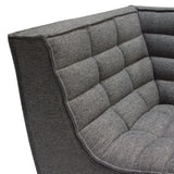 3PC Corner Modular Sectional Scooped Seat in Grey Fabric Modular Sofas LOOMLAN By Diamond Sofa