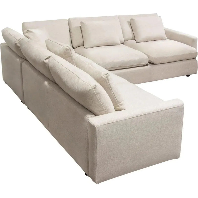 3PC Corner Sectional in Cream Fabric