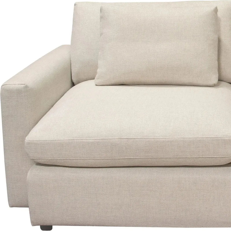 3PC Corner Sectional in Cream Fabric