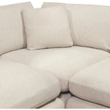 3PC Corner Sectional in Cream Fabric