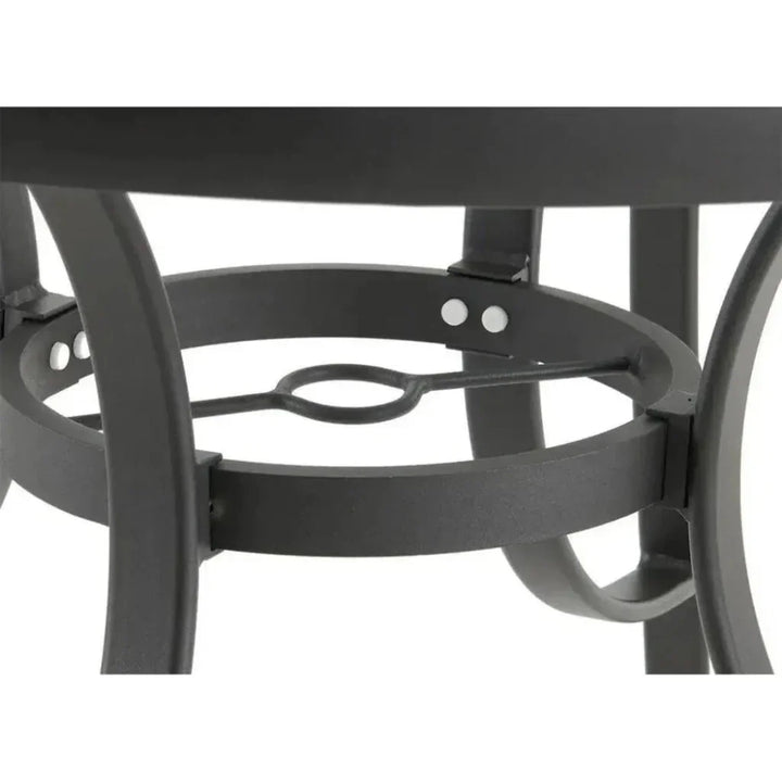 3PC Earth Brown Outdoor Bistro Set for 2 Swivel Chairs-Outdoor Bistro Sets-LOOMLAN-LOOMLAN