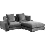 3PC Grey Reversible Modular Sofa